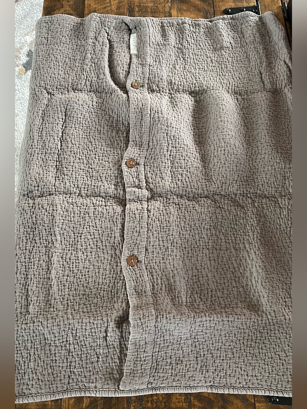 NWT Coyuchi Set of 2 Cascade Matelasse Euro Shams (Morel)  MSRP $176